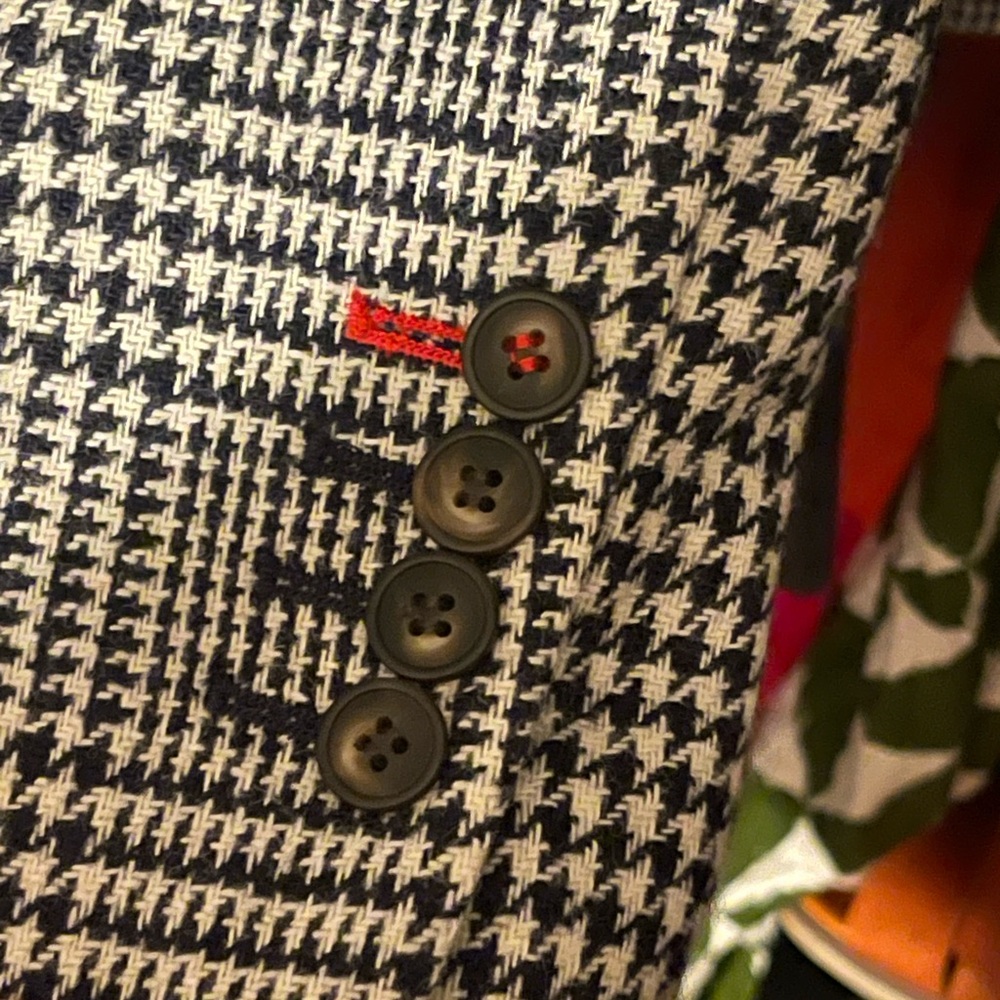 Boden Navy and White Tweed Blazer size 16 - Picture 4 of 7